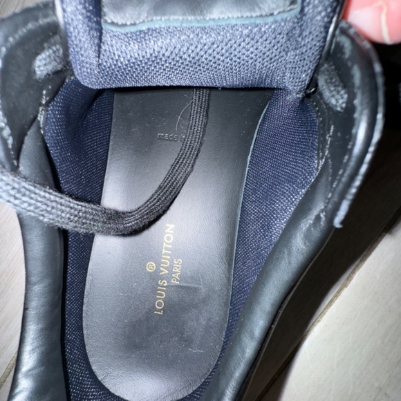 Louis Vuitton Mens Black Leather Low Luxembourg Trainers US 6 - Picture 6 of 8
